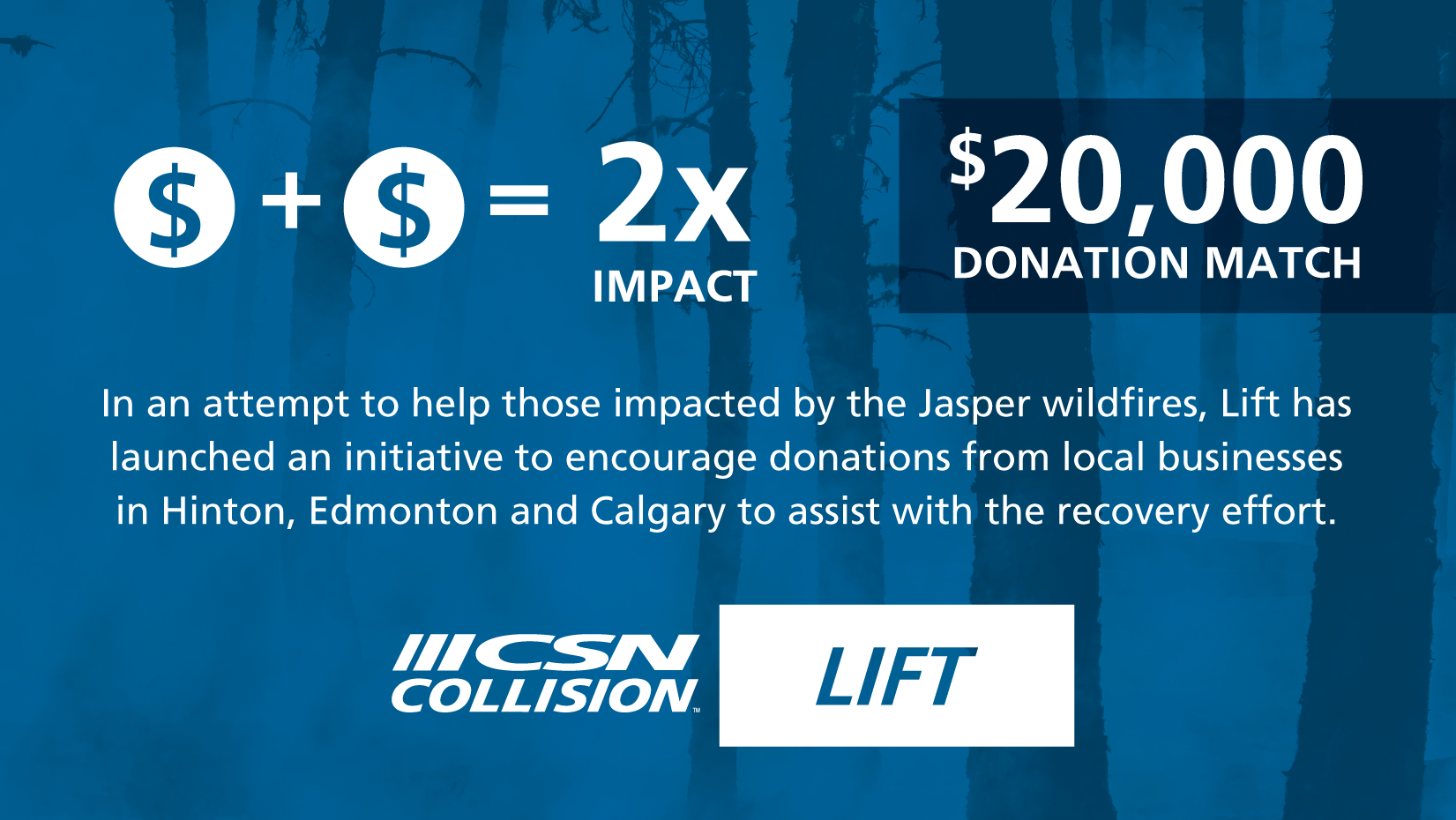 20,000 donation match